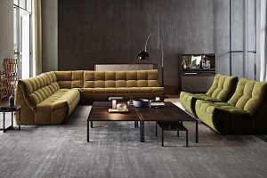 Модульный диван ДеИтали на заказ, желтый, зеленый